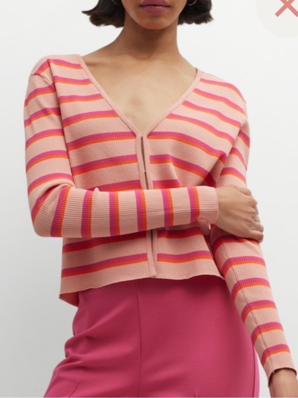 Revolve Grey/Ven stripes cardigan sweater